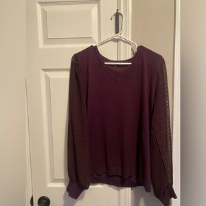 Adrianna Papell Women’s Clip Dot Long Sleeve Sweater